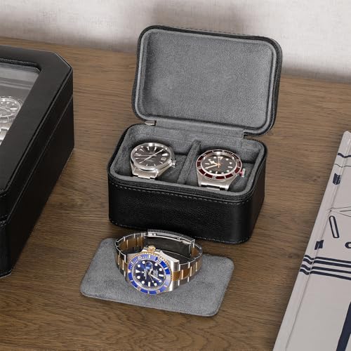2 Watch Travel Case for Men