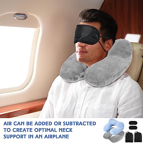 2 Inflatable Neck Pillow Airplane Travel (2 Count)