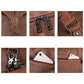 Leather Travel Bag with Shoe Pouch