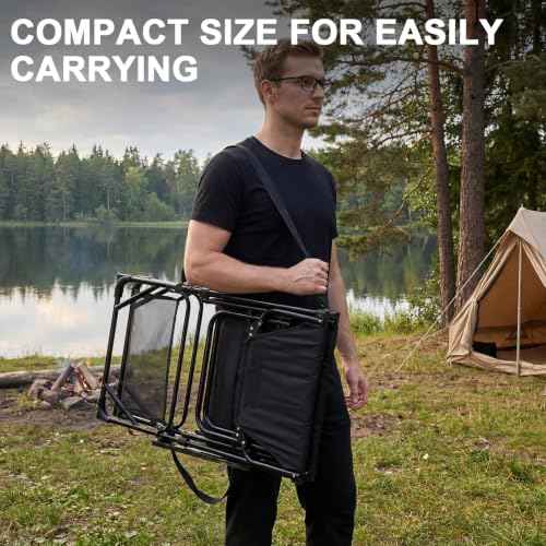 2 Pack Extra Tall Folding Camping Chair (2 Count)