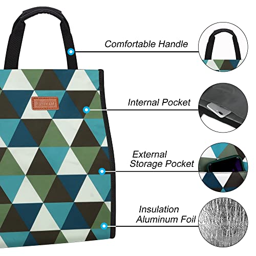 Lunch Bags for Women Insulated Reusable Lunch Tote with Internal Pocket