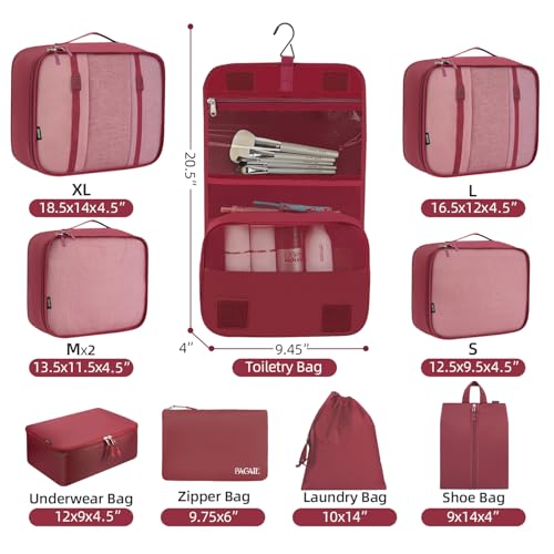 10 Set Packing Cubes Various Sizes Packing Organizer for Travel Accessories Luggage Carry On Suitcase
