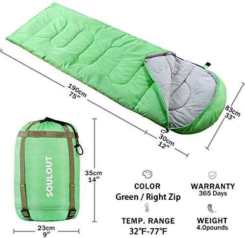 3 4 Season Sleeping Bag for Adults & Kids