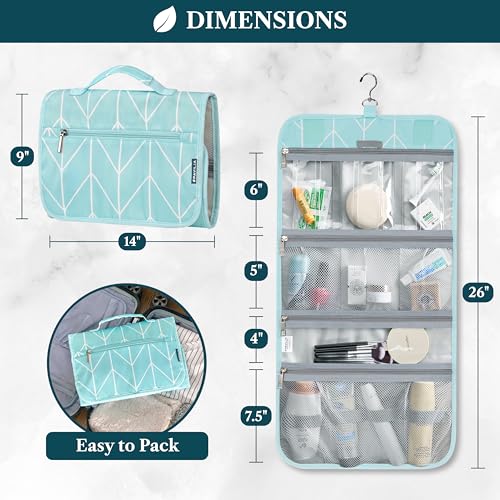 Hanging Toiletry Bag for Women Men Foldable Travel Organizer