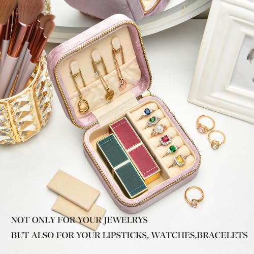 Plush Velvet Travel Jewelry Box
