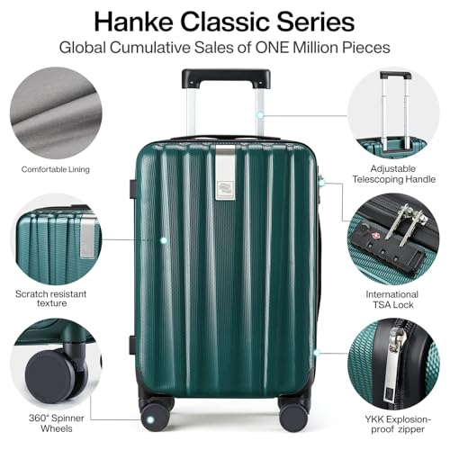 Luggage Sets 2 piece Carry On Luggage with Wheels PC Hard Shell Suitcases Lightweight Travel Luggage Travel Suitcase Woman Men 20 (2 Count)