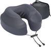 Cabeau Air Travel Pillow for Long Flights – Evolution Plus – U Shaped Memory Foam Neck Support – Removable, Washable Cover – Comfort On-The-Go for Airplane, Train, and Car (Slate Grey)