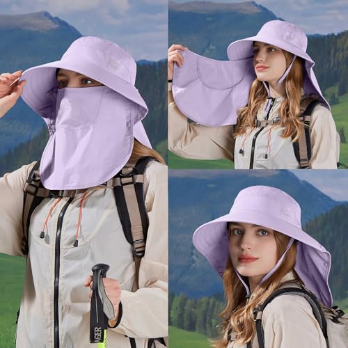 Sun Hat for Men Women with Neck Flap