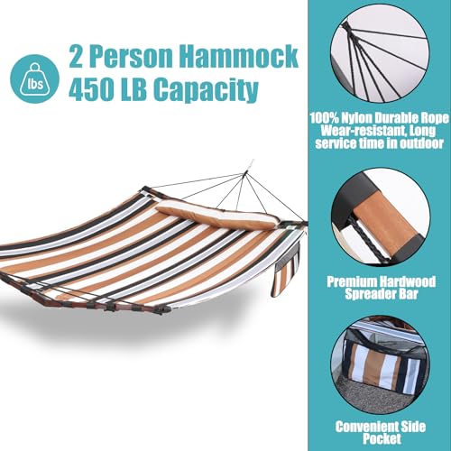 12FT 2 Person Hammock with V Shaped Spreader Bar