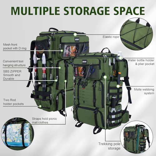 Fishing Tackle Backpack with Cooler