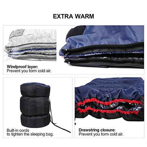 Cotton Flannel Sleeping Bag for Camping (2 Count)