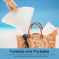Womens Big Bowknot Straw Hat Foldable Sun Hats Floppy Beach Hat Large Roll up Cap UPF 50+