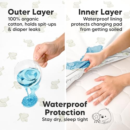 2 Pack Waterproof Changing Pad Covers Boy (2 Count)