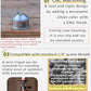 CAMPINGMOON Empty Refillable Cylinder 35g Standard for Backpacking Camping EN417 Lindal Valve Silver TC