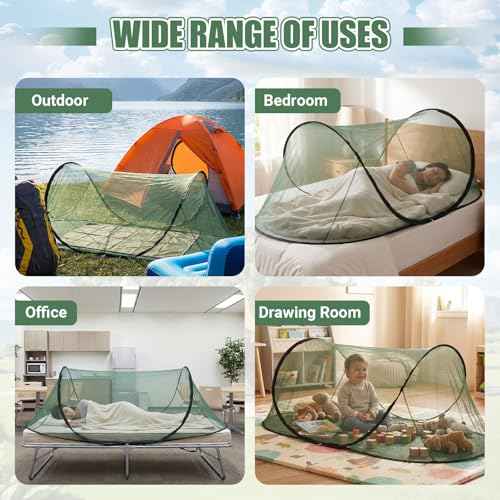 2 Pcs Mosquito Netting for Camping Bed 78 * 31 * 22 Inch (2 Count)