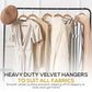 50 Pack New Premium Quality Velvet Hangers Ultra Thin Non Slip Adult Felt Space Saving Hangers for Closet Heavy Duty Coat Pants Jackets Dress Hangers 360° Swivel Hook Hold Upto 10 lbs Bronze (50 Count)