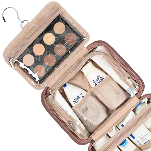 Travel Toiletry Bag for Women Hanging Organizer Makeup Case Pockets