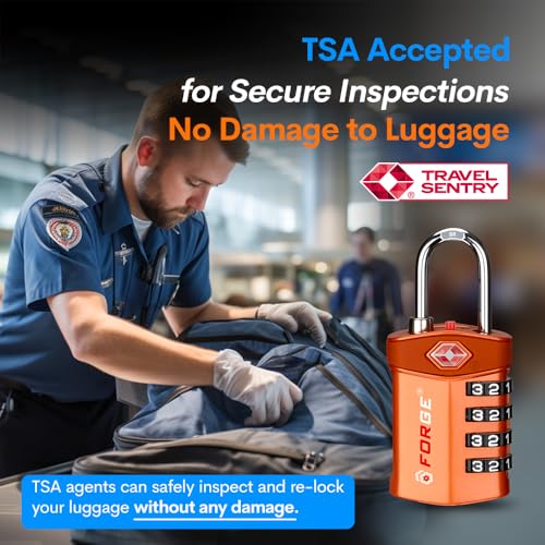 Travel Lock TSA Approved Luggage Locks for Air Travel (4 Count)
