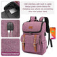 Vintage Backpack Travel Laptop Backpack with usb Charging Port for Women & Men College Backpack Fits 15.6 Inch Laptop Purple Brown