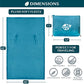 Compact 2-in-1 Travel Blanket Pillow for Airplane Flight, Teal Blue