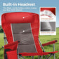Heavy Duty 550LBS Padded Camping Chairs with Lumbar Support