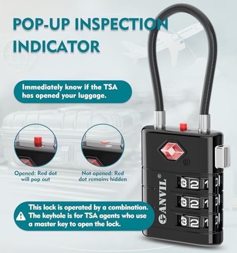 TSA Approved Luggage Locks (4 Count)