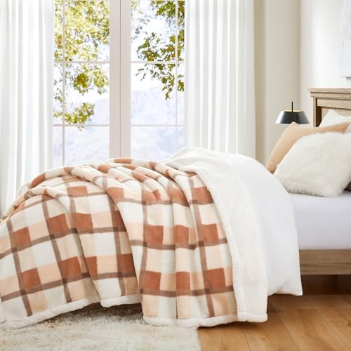 Super Soft Faux Rabbit Fur Sherpa Fleece Throw Blanket