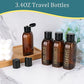 4 Pack 3.4 oz Preprinted Travel Bottles for Toiletries (4 Count)
