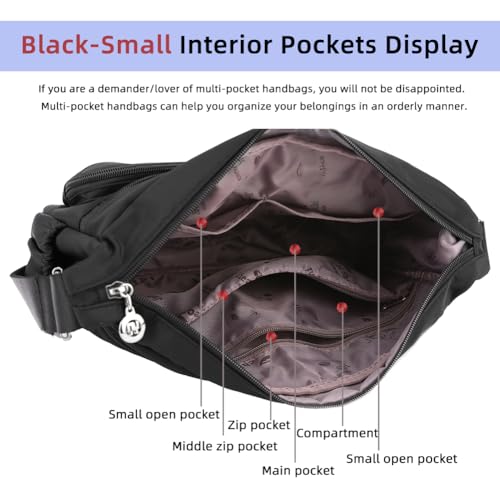 Women Shoulder Handbag Roomy Multiple Pockets Bag Ladies Crossbody Purse Fashion Tote Top Handle Satchel