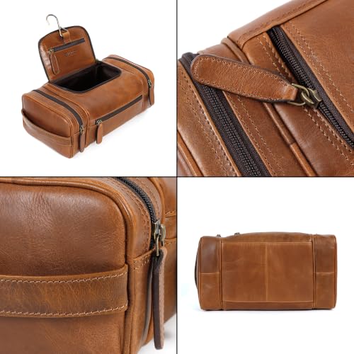 Real Leather Toiletry Bag for Men