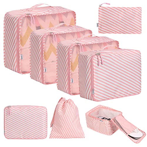 8 Set Packing Cubes Luggage Packing Organizers for Travel Accessories