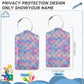 Set of 2 Luggage Tag for Suitcases LeatherMermaid Fish Scale Wave Tags with Stainless Steel Loop Privacy Name ID Card Cover Travel Bag Labels Set for Women Men Kids Girls (2 Count)