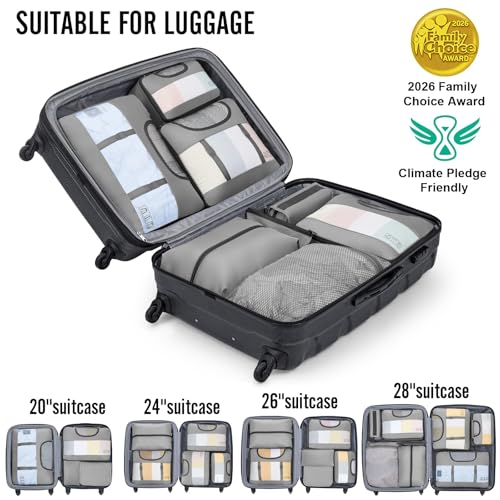 10 Set Packing Cubes for Travel Essentials (99 Count)