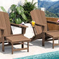 2 Pcs HDPE Folding Adjustable Adirondack Chair with Ottoman (2 Count)