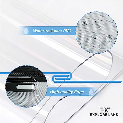 Clear Luggage Cover Tough Protector Fits for 22 Inches Suitcase for Travel Airplane