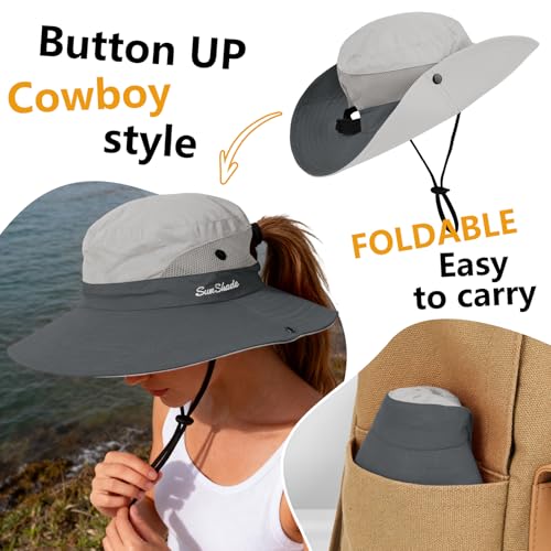 Women's Ponytail Safari Sun Hat