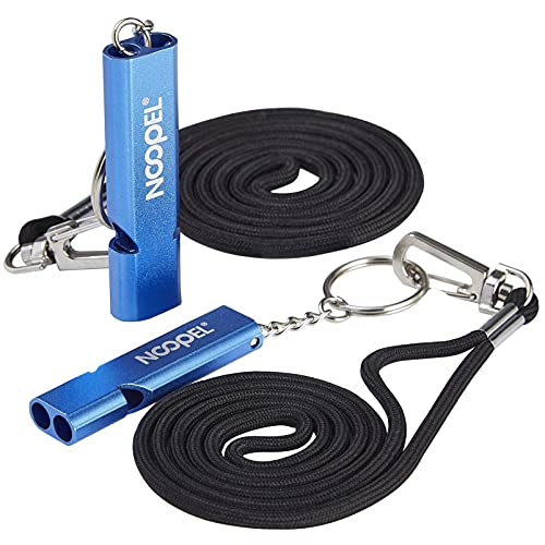 Emergency Whistles Lifeguard Safety Whistle with Lanyard and Keychain for Outdoor Camping Hiking Boating Hunting Fishing Kayak Kids Rescue Signaling Loud Survival Whistle