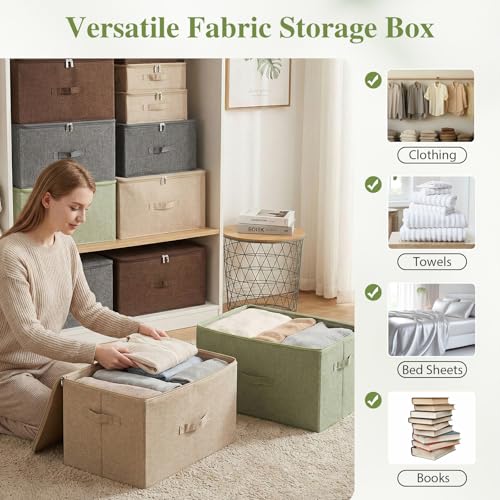 Fabric Storage Bins with Zipper Lids