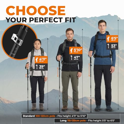 Trek Z Collapsible Hiking & Trekking Poles (2 Count)