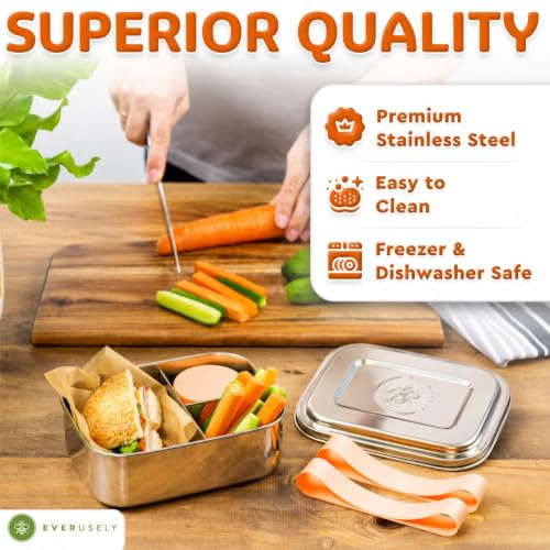 Stainless Steel Bento Box + Condiment Container