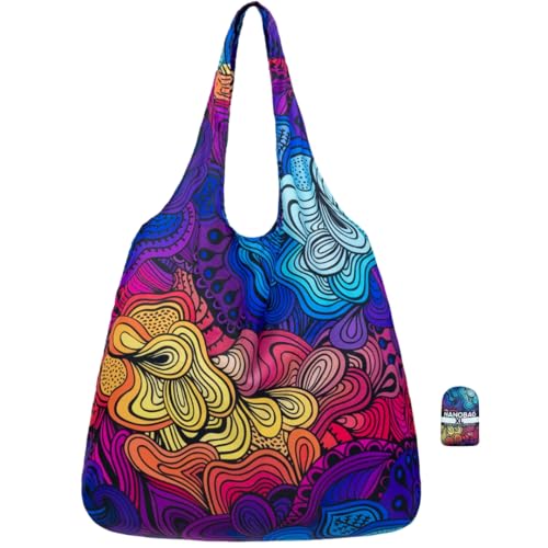 XL 25L Tote Foldable Packable Reusable Grocery Shopping Bag