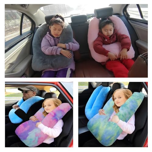 Travel Pillow Car Pillow Kid Car Sleeping Colorful Pink