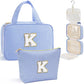 Initial Toiletry Bag Travel Makeup Bag for Women