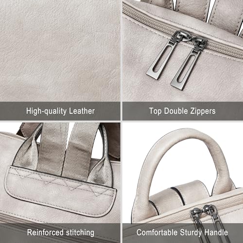 Vegan Leather Laptop Backpack for Women 15.6 inch Work Backpack Fashion Travel Backpack Purse for Travel College Work