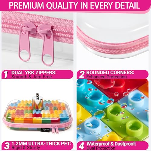Clear Hard Shell Zipper Cases (3 Count)