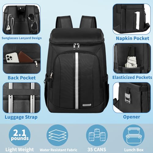 Cooler Backpack for Women Men (35 Count)