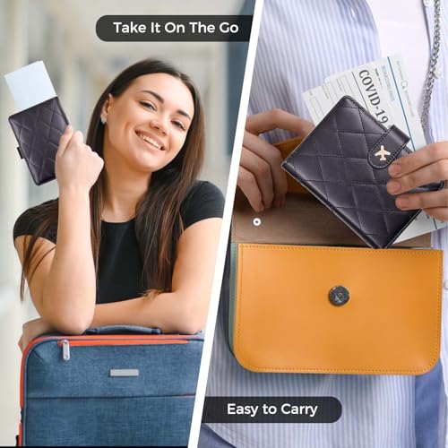 Premium Leather Passport Holder Covers Case