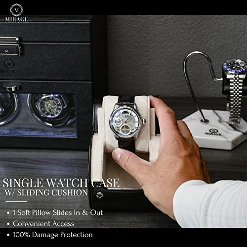 Watch Travel Case for Men Watch Roll for Travel Organizer and Display Watch Case (33 Count)