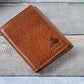 Leather Trifold Wallets For Men with ID and RFID Blocking Crafted with Buffalo Top Grain Cowhide Premium Leather with Tight Stitching