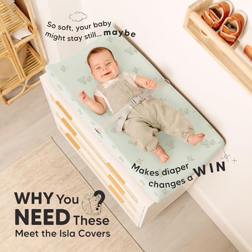 2 Pack Baby Changing Pad Cover for Girl (2 Count)